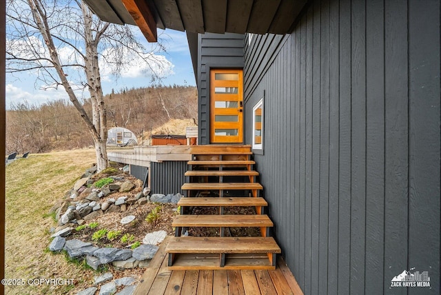 exterior space featuring a deck