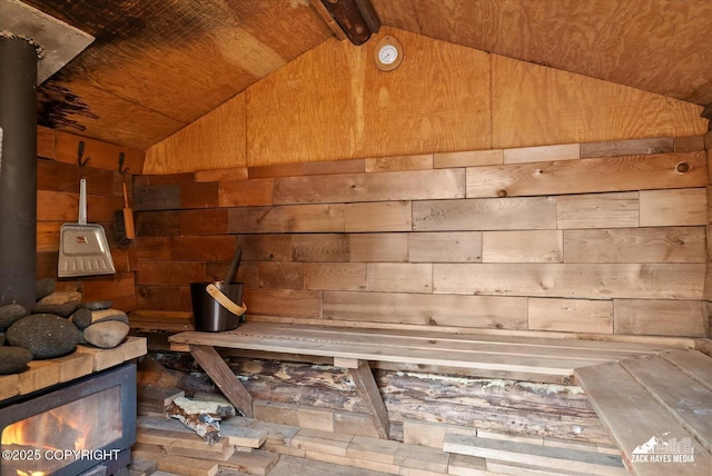 view of sauna
