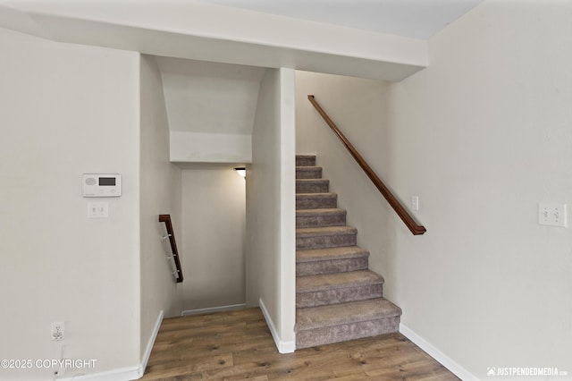 243 Creekside St # 2, Anchorage, AK 99504 - stairs featuring wood finished floors and baseboards