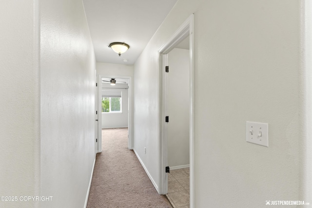 243 Creekside St # 2, Anchorage, AK 99504 - hall featuring baseboards and light carpet