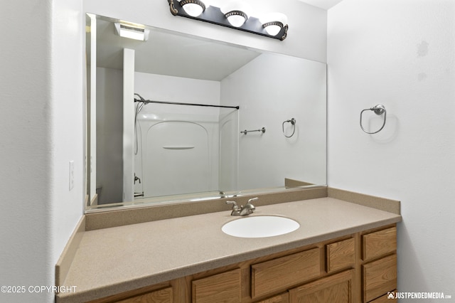 243 Creekside St # 2, Anchorage, AK 99504 - bathroom featuring vanity and a shower