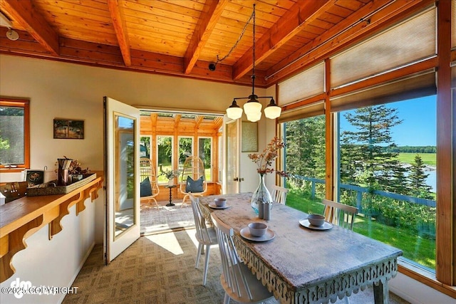 25925 Williamson Ln, Kasilof, AK 99610 - sunroom with beam ceiling and plenty of natural light