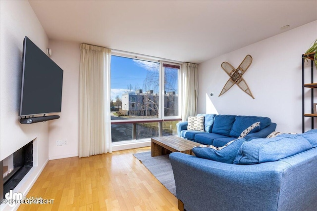 5201 E Northern Lights Blvd # 3N, Anchorage, AK 99508 - living area with light wood finished floors and a glass covered fireplace