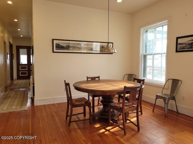 1 Fort Seward Dr, Haines, AK 99827 - dining room featuring recessed lighting, hardwood / wood-style flooring, and plenty of natural light