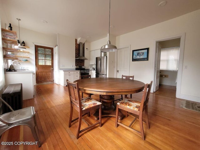 1 Fort Seward Dr, Haines, AK 99827 - dining area with radiator and light wood-style floors