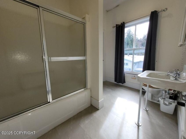 1 Fort Seward Dr, Haines, AK 99827 - full bathroom with shower / bath combination with glass door