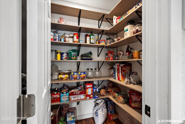 view of storage area
