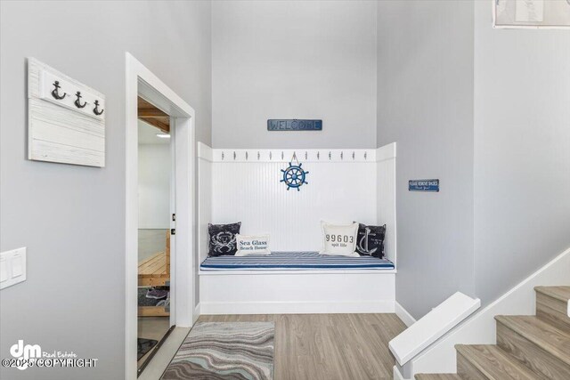 885 Soundview Ave, Homer, AK 99603 - interior space with wood finished floors and stairs