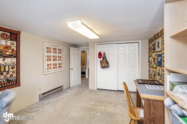 3669 Pullen Cir, Eagle River, AK 99577 - office space featuring a baseboard radiator and carpet floors