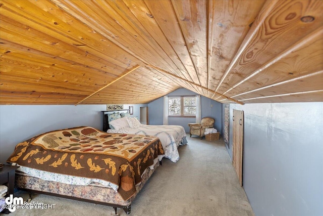 3669 Pullen Cir, Eagle River, AK 99577 - bedroom featuring carpet flooring, vaulted ceiling, and wooden ceiling