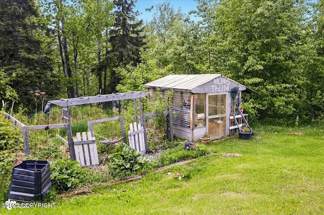 3669 Pullen Cir, Eagle River, AK 99577 - view of greenhouse with a forest view