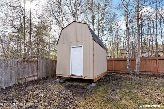 3810 Midvale Cir, Anchorage, AK 99507 - view of shed featuring a fenced backyard