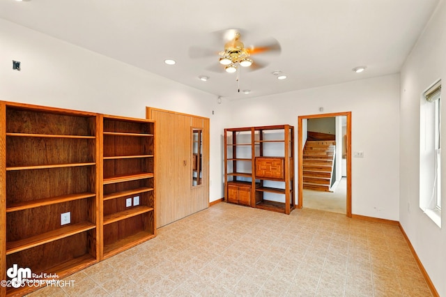 29425 Fools Gold St, Soldotna, AK 99669 - unfurnished room featuring a ceiling fan, recessed lighting, and baseboards