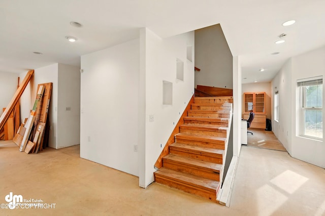 29425 Fools Gold St, Soldotna, AK 99669 - stairway with carpet flooring and recessed lighting