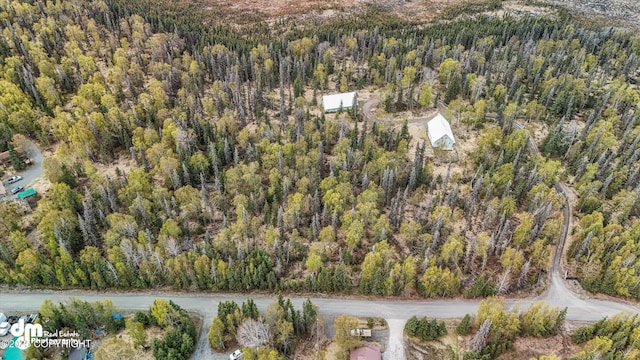 29425 Fools Gold St, Soldotna, AK 99669 - aerial view of property and surrounding area with a heavily wooded area