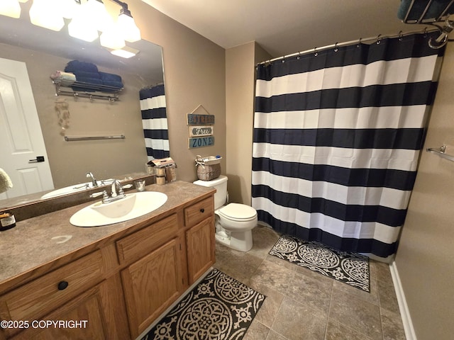 1902 Swetmann Ave, Seward, AK 99664 - full bathroom with vanity, a shower with curtain, and toilet