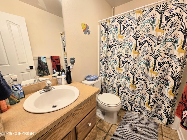 1902 Swetmann Ave, Seward, AK 99664 - bathroom with toilet, curtained shower, and vanity