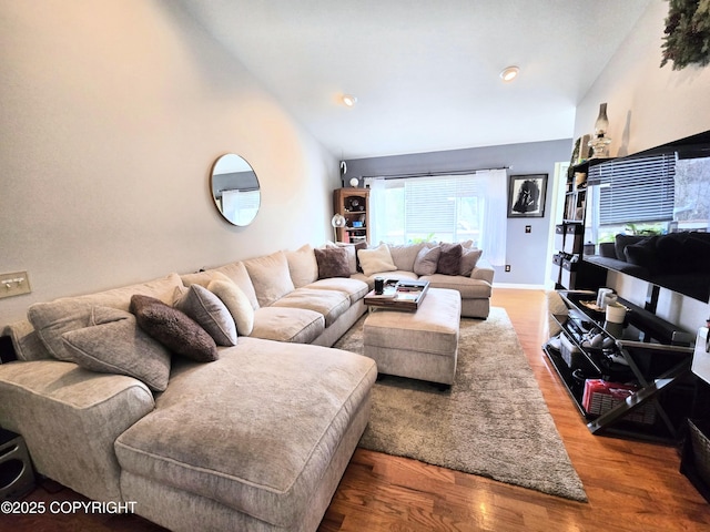 1902 Swetmann Ave, Seward, AK 99664 - living area with vaulted ceiling and wood finished floors
