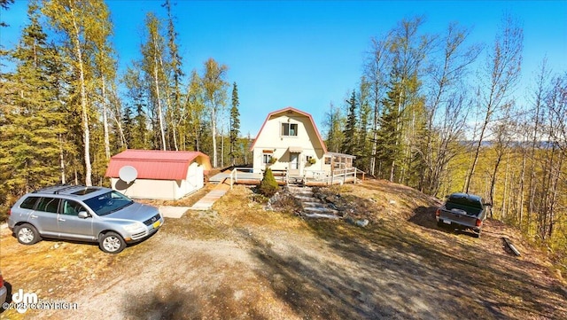 8266 S Big Lake Rd, Big Lake, AK 99652 - view of yard featuring a forest view
