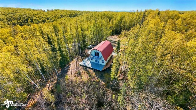 8266 S Big Lake Rd, Big Lake, AK 99652 - aerial view of property and surrounding area with a forest