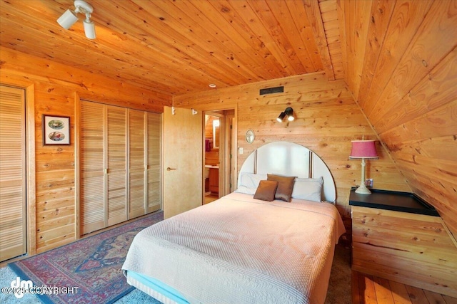 8266 S Big Lake Rd, Big Lake, AK 99652 - bedroom featuring wooden walls and wooden ceiling