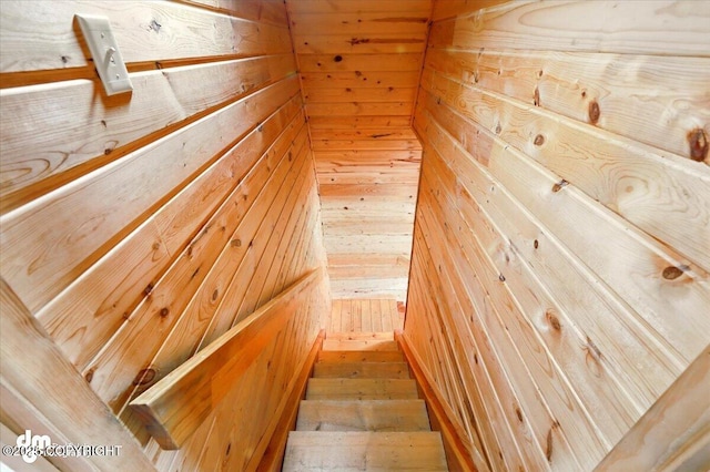 8266 S Big Lake Rd, Big Lake, AK 99652 - stairs with wooden walls