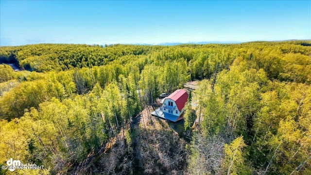 8266 S Big Lake Rd, Big Lake, AK 99652 - aerial view of property and surrounding area featuring a heavily wooded area