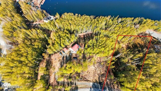 8266 S Big Lake Rd, Big Lake, AK 99652 - view of property location featuring property boundaries highlighted and a nearby body of water