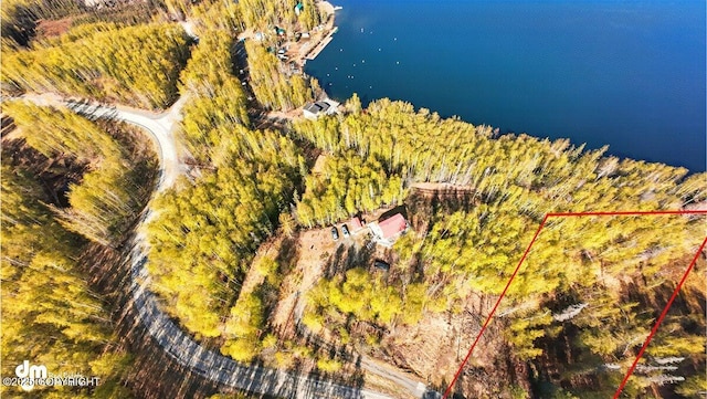 8266 S Big Lake Rd, Big Lake, AK 99652 - view of property location with a large body of water and property boundaries highlighted
