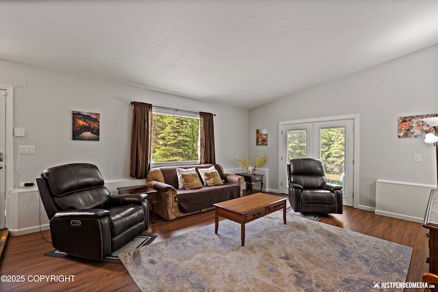 6700 Omalley Rd, Anchorage, AK 99507 - living area with wood finished floors and vaulted ceiling