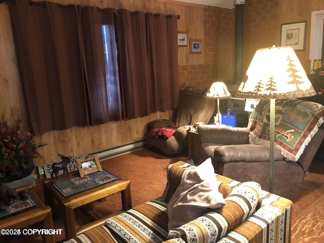 35290 Fisherman Rd, Soldotna, AK 99669 - carpeted living area with tile walls