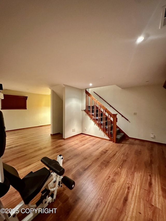 33434 Nash Rd, Seward, AK 99664 - interior space featuring recessed lighting, baseboards, and wood finished floors