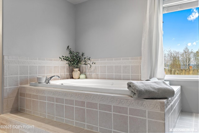 bathroom with a bath