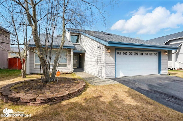 12100 Woodway Cir, Anchorage, AK 99516 - view of front of home featuring driveway, a garage, and a shingled roof