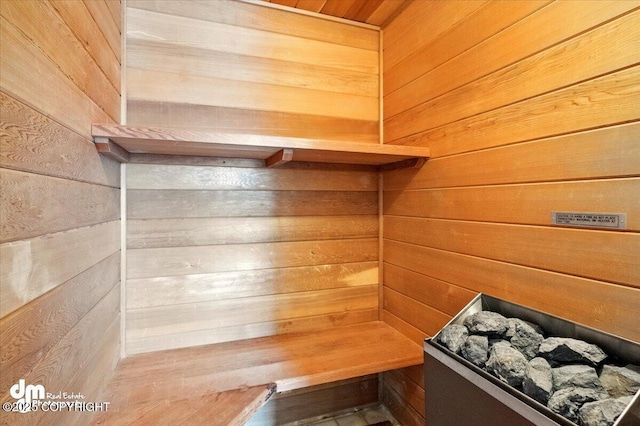 12100 Woodway Cir, Anchorage, AK 99516 - sauna / steam room featuring wood walls