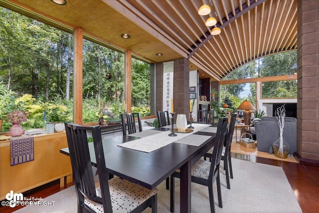 view of sunroom