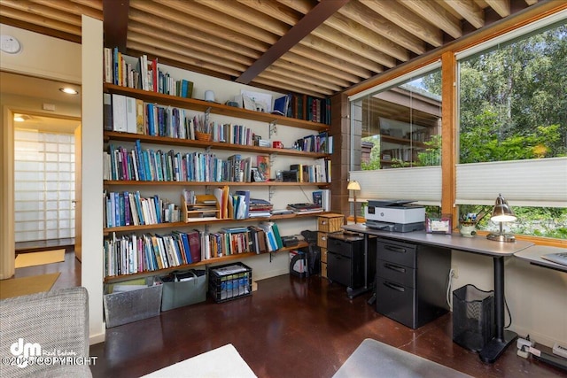 view of office area