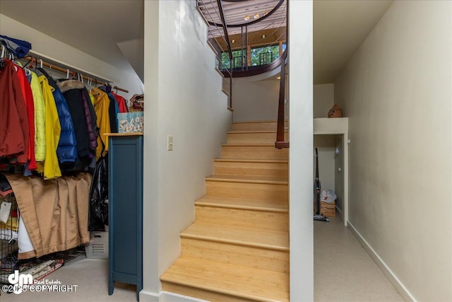 view of stairway