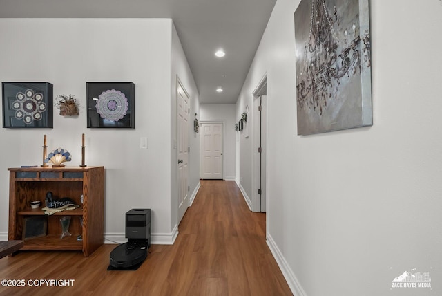222 E 7th Ave # 106, Anchorage, AK 99501 - hall with wood finished floors and recessed lighting