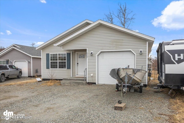 single story home featuring a garage