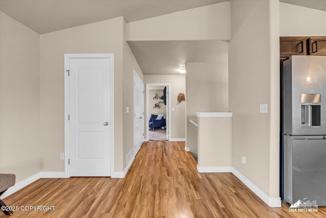 13050 Curry Ridge Cir, Eagle River, AK 99577 - hall featuring an upstairs landing, light wood finished floors, and baseboards