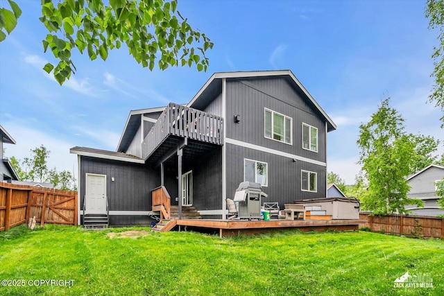 13050 Curry Ridge Cir, Eagle River, AK 99577 - rear view of property featuring a deck