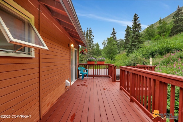 view of wooden terrace