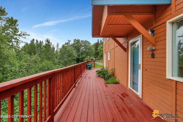 view of wooden deck