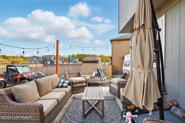 2153 S Withers Rd, Wasilla, AK 99654 - view of patio / terrace featuring an outdoor living space