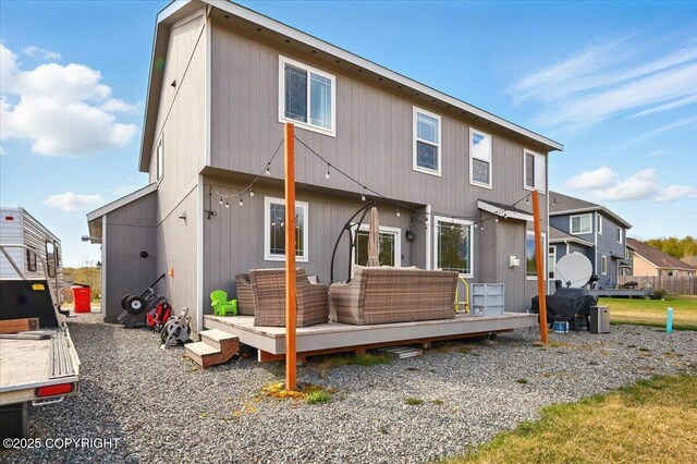 2153 S Withers Rd, Wasilla, AK 99654 - rear view of property featuring a wooden deck