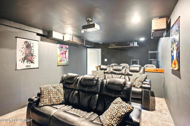 view of carpeted cinema