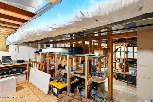 view of storage room