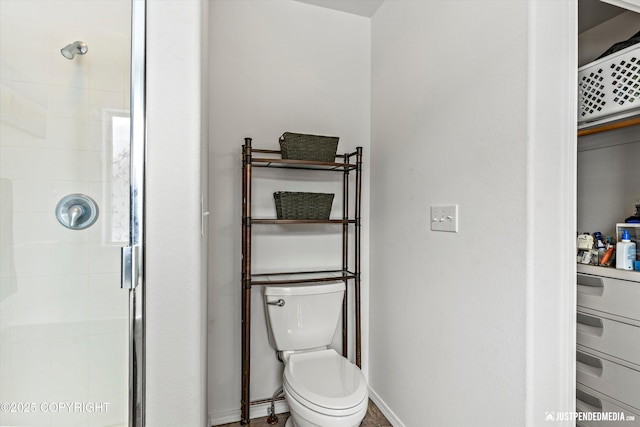 1734 Concord Hill Dr, Anchorage, AK 99515 - full bath featuring toilet, baseboards, and tiled shower