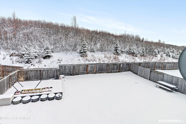 1734 Concord Hill Dr, Anchorage, AK 99515 - snowy yard featuring a fenced backyard